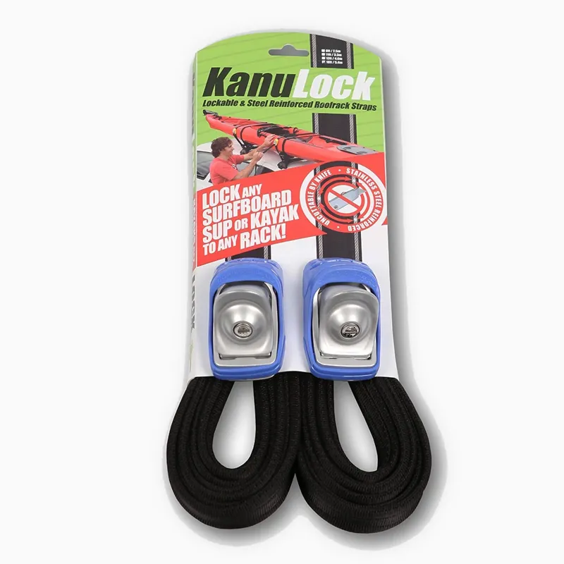 Kanu Lock Steel Lockable Tie Down Straps 18ft Blue